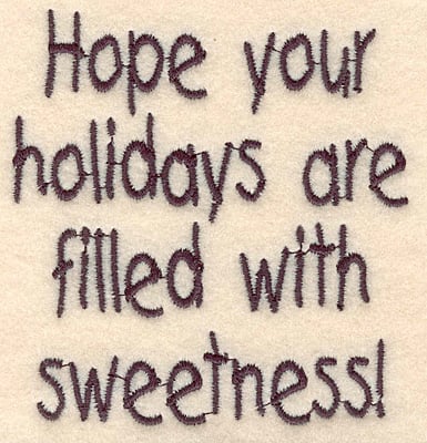 Embroidery Design: Holiday sweetness large<br>3.62"Hx3.40"W