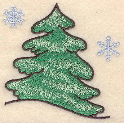 Embroidery Design: Evergreen large<br>3.64"H x 3.62"W | Embroidery Legacy Embroidery Design: Evergreen large<br>3.64"H x 3.62"W