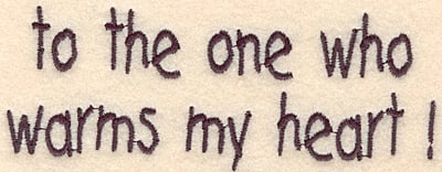 Embroidery Design: Warms my heart small<br>1.88"H X 5.07"W