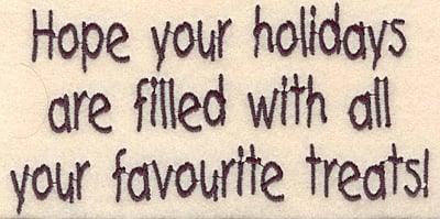 Embroidery Design: Holiday favorite treats large<br>2.97"H x 6.01"W