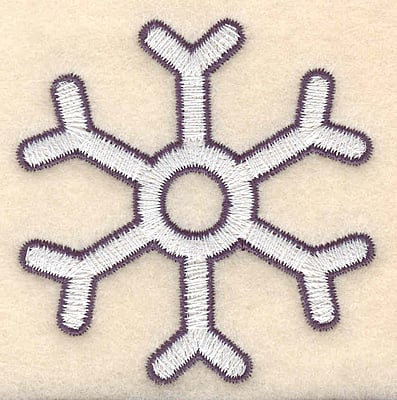 Embroidery Design: Snowflake snow winter <br>2.59"H x 2.53"W