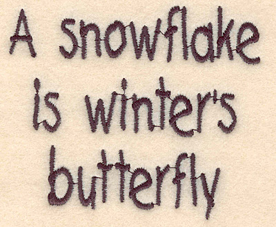 Embroidery Design: Winter's butterfly large<br>2.93"H x 3.41"W