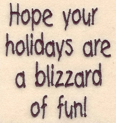Embroidery Design: Holiday blizzard large<br>3.79"H x 3.40"W