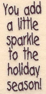 Embroidery Design: Holiday sparkle large<br>5.25"H x 2.23"W