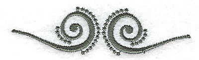 Embroidery Design: Swirl design<br> 3.44w X 0.93h