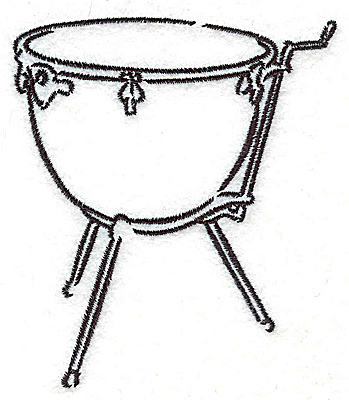 Embroidery Design: Kettle drum<br>3.02w X 3.50h