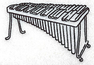 Embroidery Design: Xylophone marimbs<br>3.51w X 2.47h | Embroidery Legacy Embroidery Design: Xylophone marimbs<br>3.51w X 2.47h