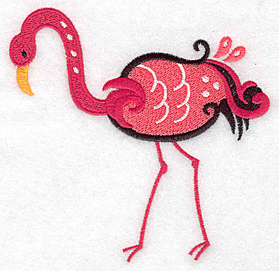 Embroidery Design: Flamingo D large<br> 4.56w X 4.43h