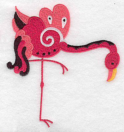 Embroidery Design: Flamingo E large<br> 3.87w X 4.60h