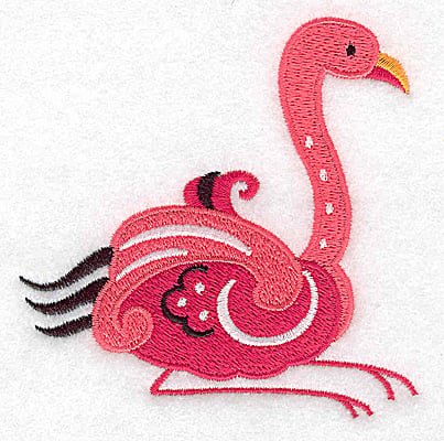 Embroidery Design: Flamingo H large<br> 3.89w X 3.88h