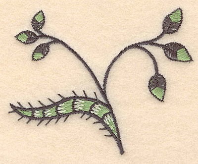 Embroidery Design: Colonial Design 107 Leaves <br> 2.88" x 3.56"
