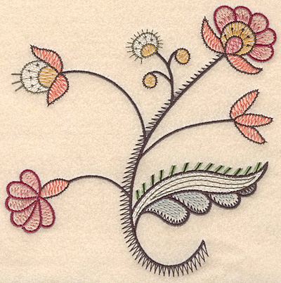 Embroidery Design: Colonial Design 121 Large <br> 7.07" x 6.84"