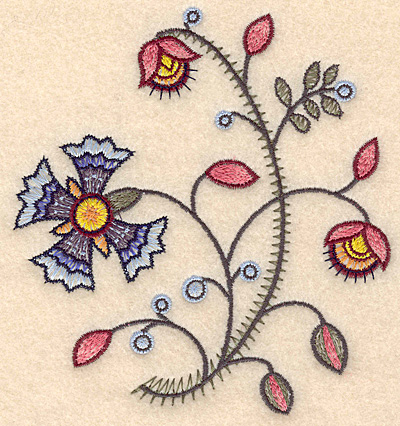 Embroidery Design: Colonial Design 123 Samll <br> 5.33" x 4.97"