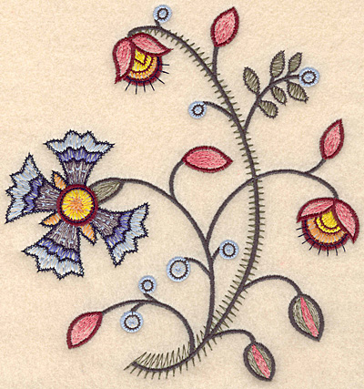 Embroidery Design: Colonial Design 124 Large <br> 7.46" x 6.95"