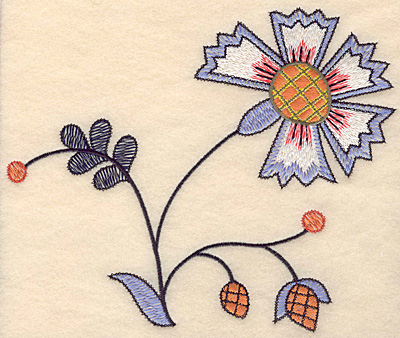 Embroidery Design: Colonial Design 127 Large <br> 6.82" x 8.08"