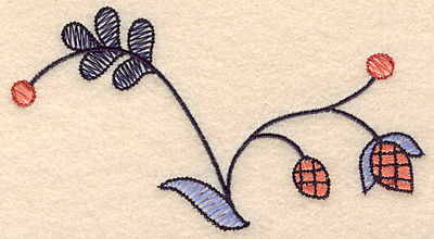 Embroidery Design: Colonial Design 129<br> 2.85" x 5.13"
