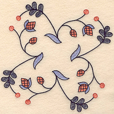 Embroidery Design: Colonial Design 130<br> 7.47" x 7.47"