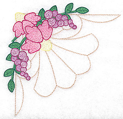 Embroidery Design: Echinacea and berries large<br> 4.97w X 4.93h