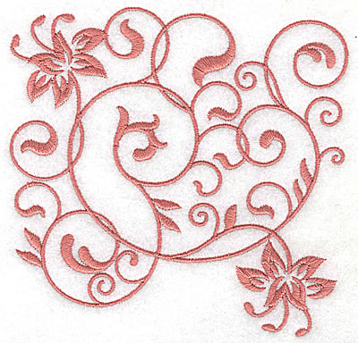 Embroidery Design: Floral design G large<br> 4.98w X 4.93h