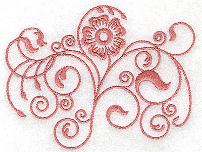 Embroidery Design: Floral design AA<br> 3.85w X 2.89h
