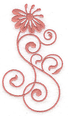 Embroidery Design: Floral design JJ<br> 2.11w X 3.75h
