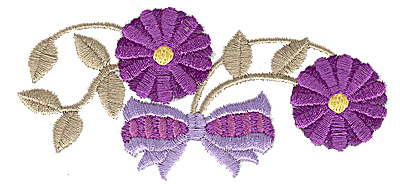 Embroidery Design: Floral design A<br> 3.89w X 1.83h