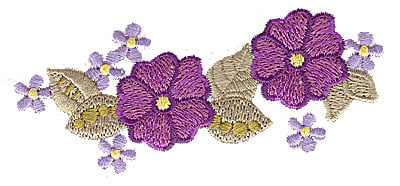 Embroidery Design: Floral design C<br> 3.86w X 1.71h