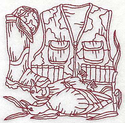 Embroidery Design: Duck Hunter scene 10 large<br> 6.13w X 6.00h