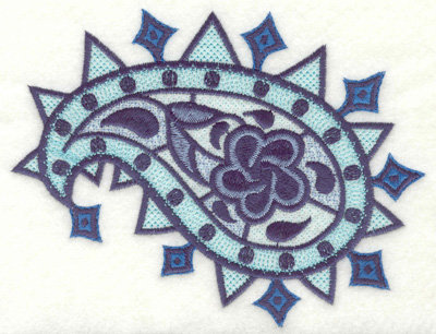 Embroidery Design: Floral Paisley E Large<br> 4.94" x 6.46"