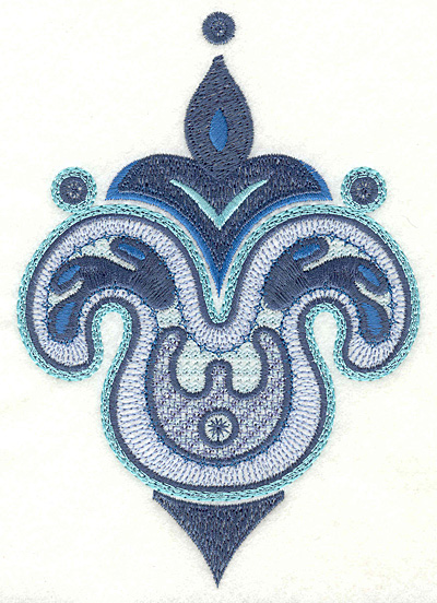Embroidery Design: Paisley F Large <br> 6.75" x 4.66"