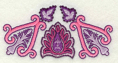 Embroidery Design: Paisley K Small <br> 2.03" x 4.14"