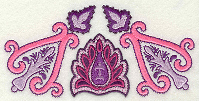 Embroidery Design: Paisley K Large<br>3.24" x 6.62"