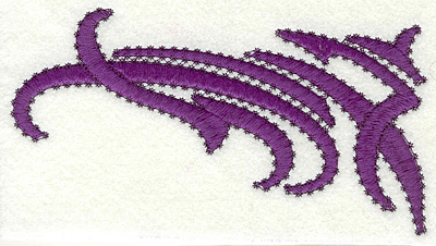 Embroidery Design: Paisley N Large <br> 3.84" x 6.86'"