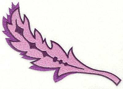 Embroidery Design: Feather Paisley O Large<br> 4.92" x 6.80"