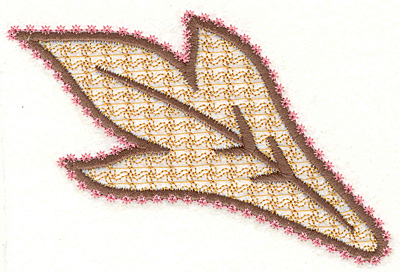 Embroidery Design: Feather Paisley P Large <br> 3.23" x 4.67"