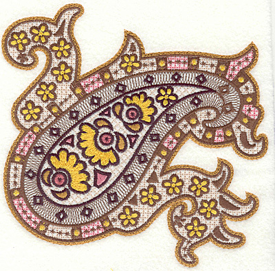 Embroidery Design: Lizard Paisley large<br>7.21w X 6.99h