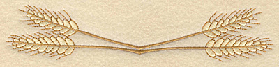 Embroidery Design: Wheat sheaf double<br>7.00w X 1.45h