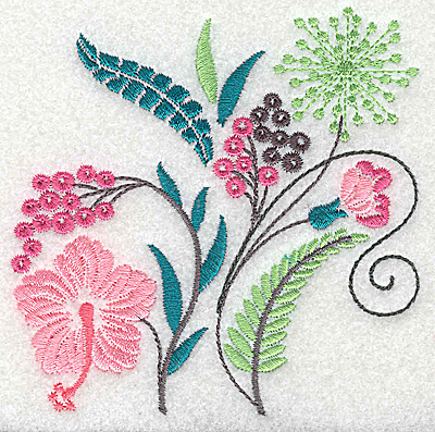 Embroidery Design: Dainty flowers 4A<br> 3.87w X 3.88h
