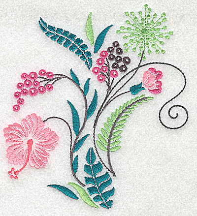 Embroidery Design: Dainty flowers 4B<br> 4.43w X 4.94h | Embroidery Legacy Embroidery Design: Dainty flowers 4B<br> 4.43w X 4.94h
