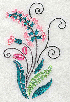 Embroidery Design: Dainty flowers 5B<br> 2.42w X 3.79h