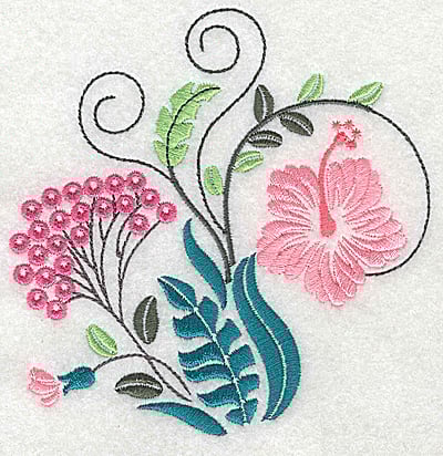 Embroidery Design: Dainty flowers 6A large<br> 4.84w X 4.94h