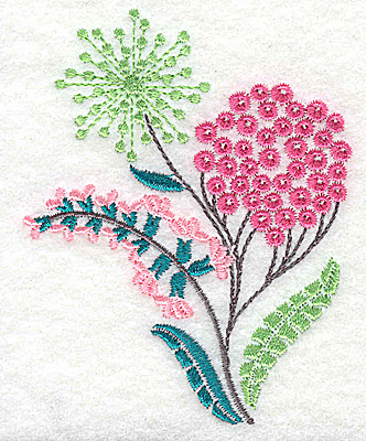 Embroidery Design: Dainty flowers 7C<br> 2.89w X 3.64h