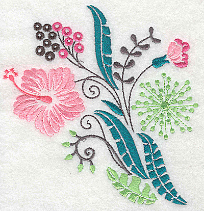 Embroidery Design: Dainty flowers 8A large<br> 4.73w X 4.96h