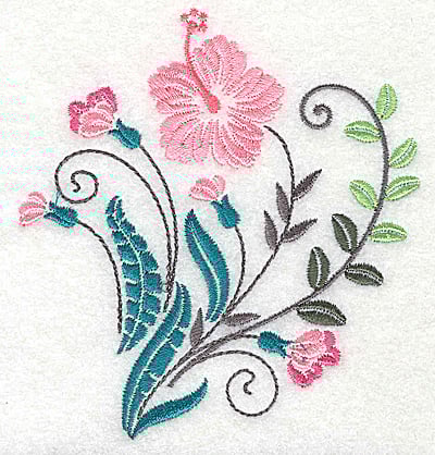 Embroidery Design: Dainty flowers 10A<br> 3.98w X 4.32h