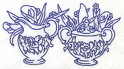 Embroidery Design: Creamer and sugar bowl large<br> 4.97w X 2.68h | Embroidery Legacy Embroidery Design: Creamer and sugar bowl large<br> 4.97w X 2.68h