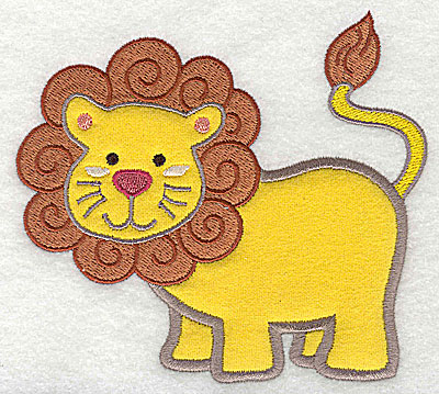 Embroidery Design: Lion Applique<br>4.44h x 4.89w