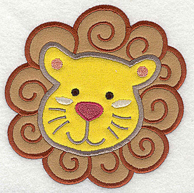 Embroidery Design: Lion Head Double Applique<br>4.92h x 4.84w | Embroidery Legacy Embroidery Design: Lion Head Double Applique<br>4.92h x 4.84w