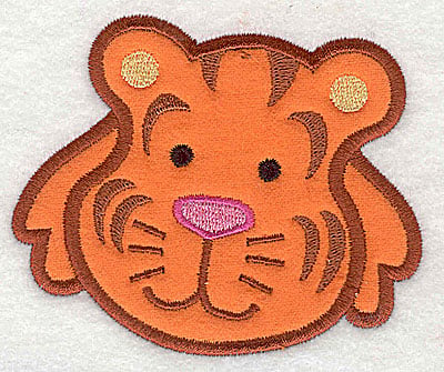 Embroidery Design: Tiger Head Applique<br>3.24h x 3.89w | Embroidery Legacy Embroidery Design: Tiger Head Applique<br>3.24h x 3.89w