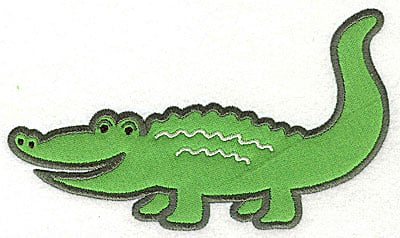 Embroidery Design: Crocodile Applique<br>4.11h X 6.94w | Embroidery Legacy Embroidery Design: Crocodile Applique<br>4.11h X 6.94w