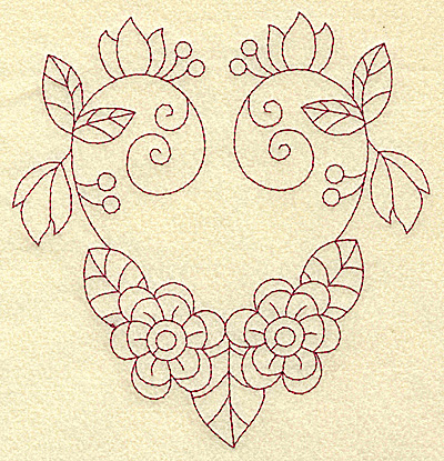 Embroidery Design: Floral violet 1 large<br> 5.96w X 6.23h